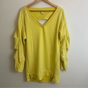 Sunny Yellow V-Neck Sweatshirt